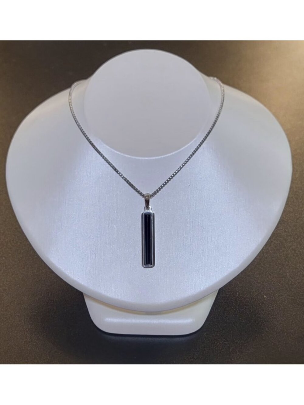 Black Onyx Cross Pendant Necklace 925 Sterling Silver 24" Box Chain NWT